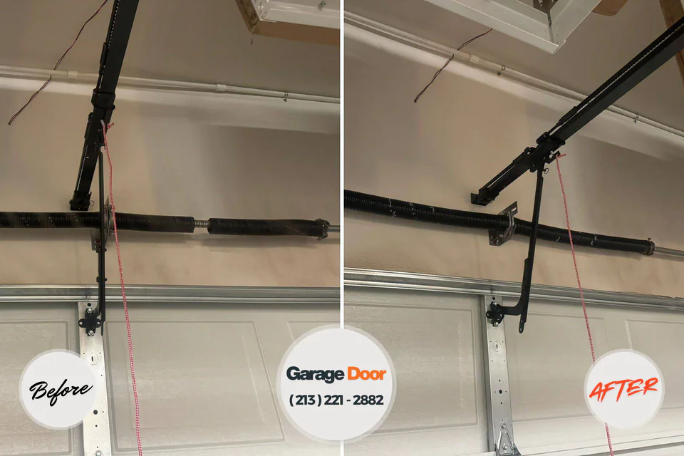 Before and after: garage door repair Glassport, PA